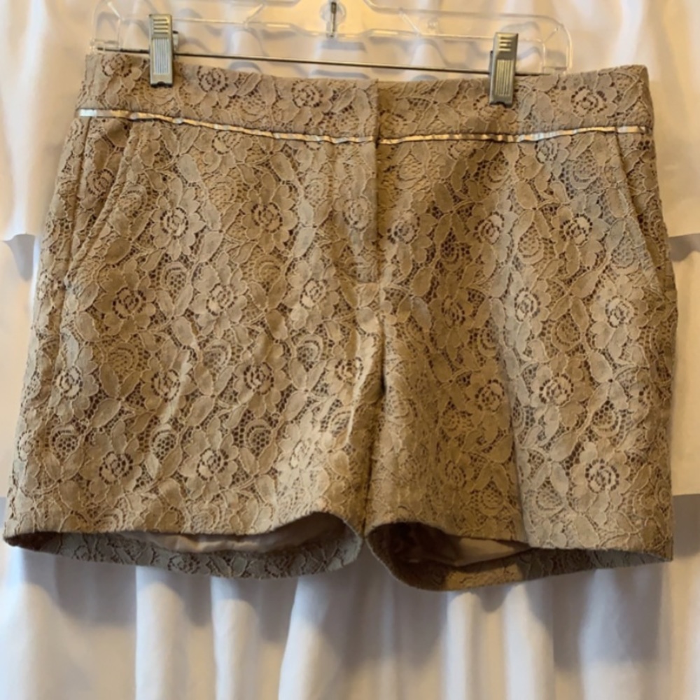 Taupe lace shorts